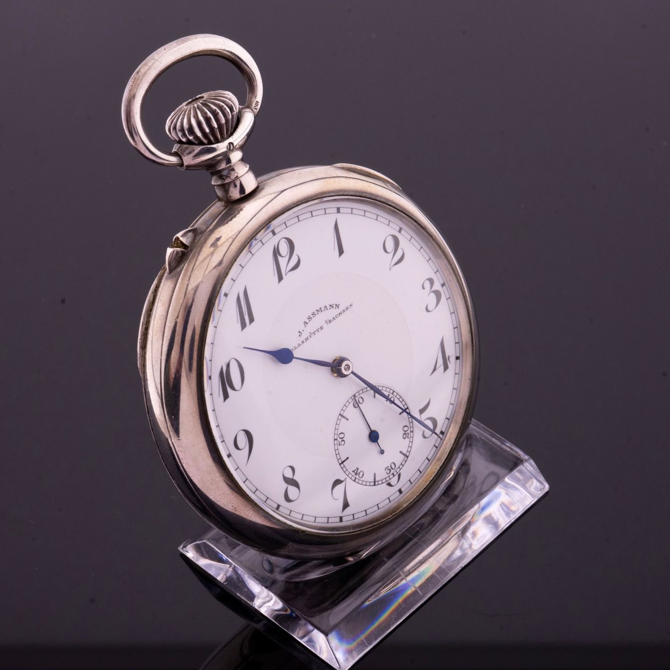 Orologi: J. Assmann Glashütte Lépine Taschenuhr Silber – Usato da Bülach venduto da M.RothUhrenatelier