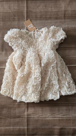 🆕️ Baby Kleid (12-18 M) Tüllkleid mit Rosen-Optik 🌸✨
