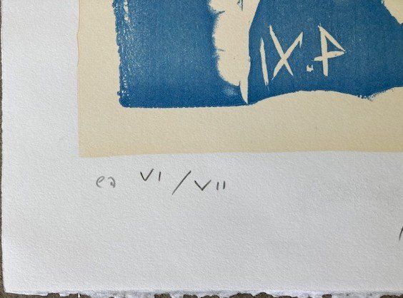 Grafica & Litografie: Schweizer Hans. Komposition in Blau – Usato da Frauenfeld venduto da Peterwalter 2