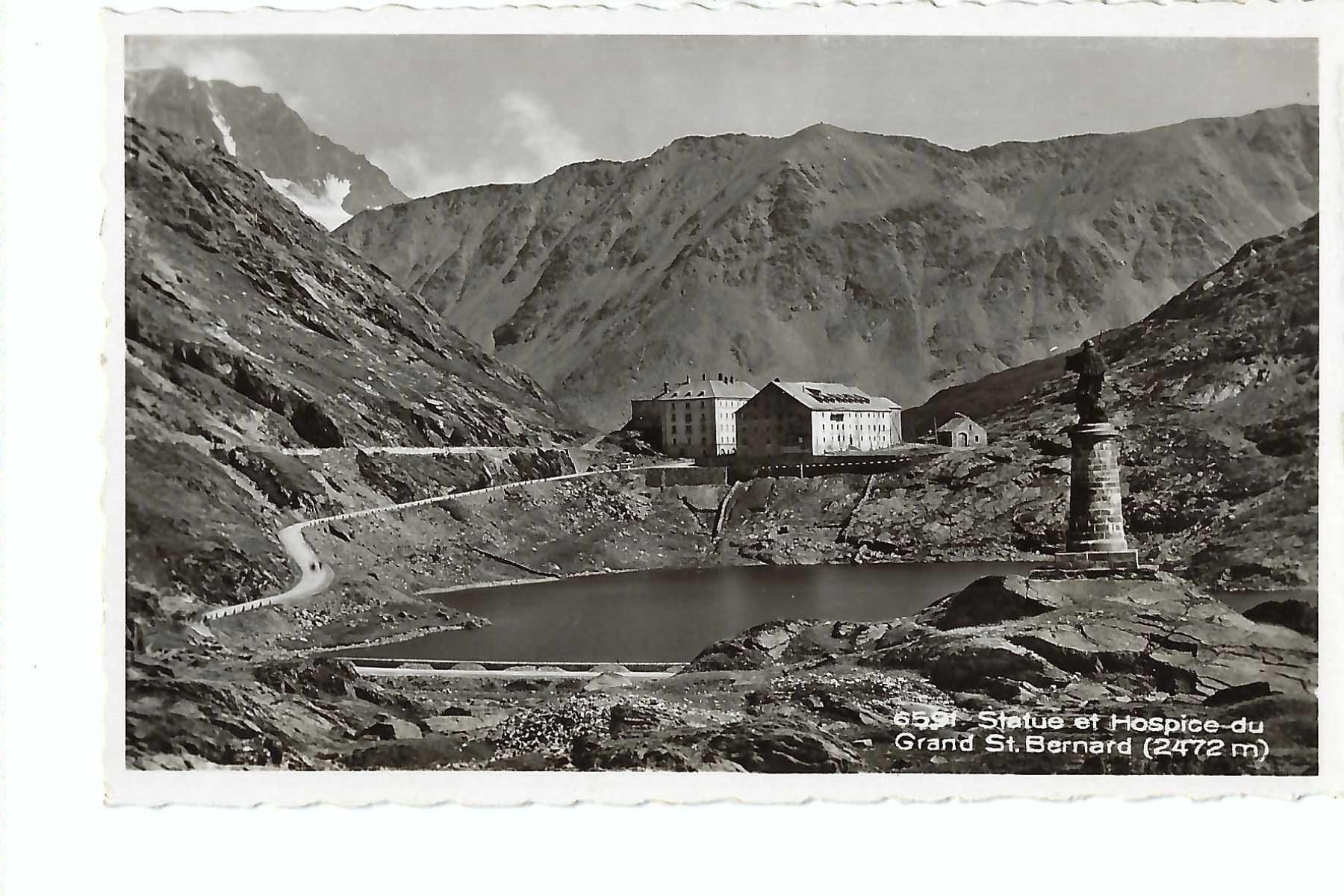 Cartoline postali: Grosser St. Bernhard Hospiz, Statue – Usato da Thun venduto da 44wart