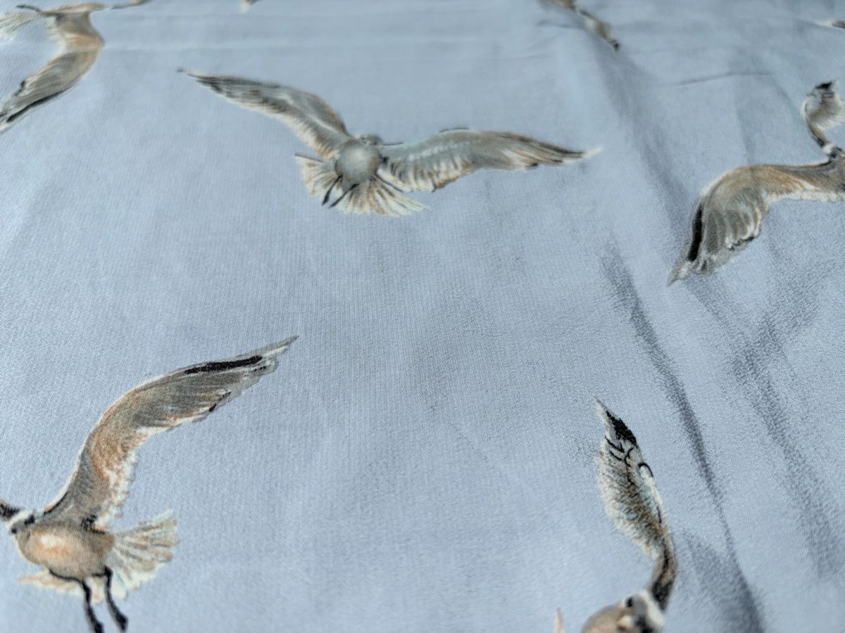 Globus Foulards, Tücher & Schals: Globus Essentials Tuch Möwenprint hellblau, 60x132cm – Gebraucht aus Nürensdorf von salut 3