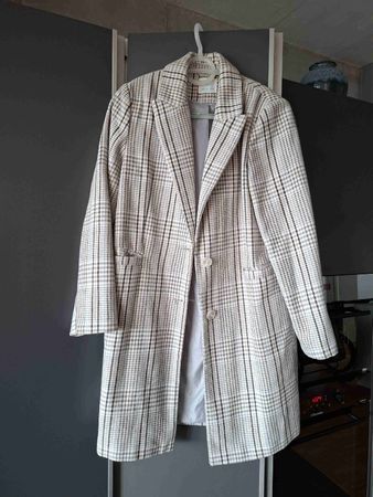 Damen Mantel Primark kariert beige grau
