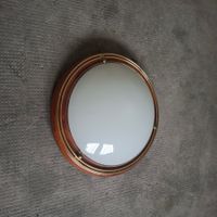 plafonnier vintage bois verre laiton