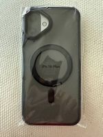 iPhone 16 Plus Transparente Gummi Schutzhülle - Schwarz
