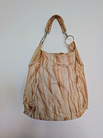 NEU! Beige Hobo-Tasche mit Reissverschlussb