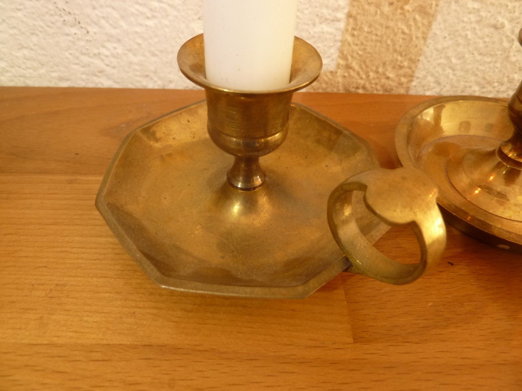 Portacandele: Messing Kerzenständer Schalen mit Griff 3er Set – Usato da Hochfelden venduto da swissice 3