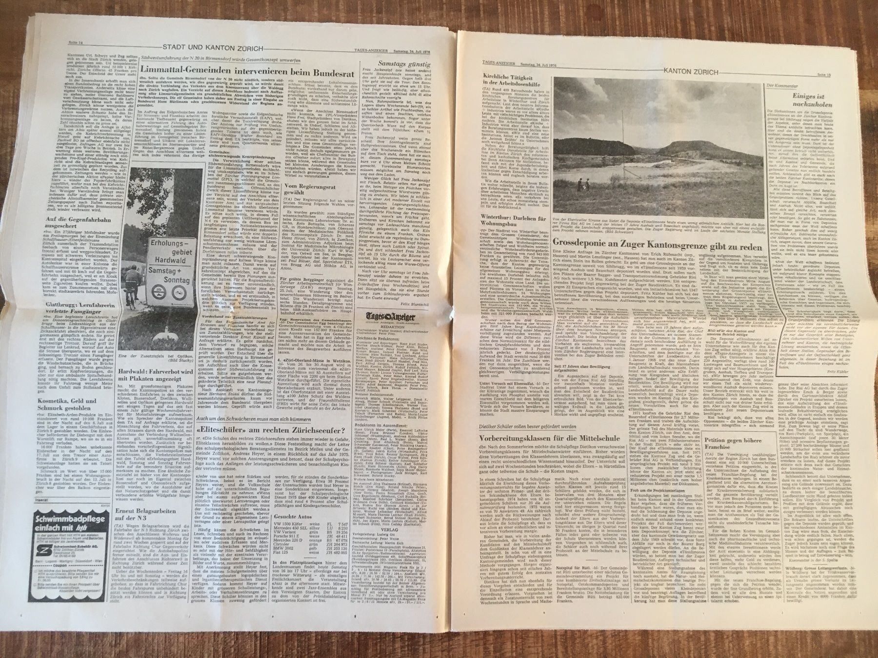 Zeitschriften & Magazine: Tagesanzeiger vom SA, 24. Juli 1976 – Gebraucht aus Luzern von Jiggy_8898 6