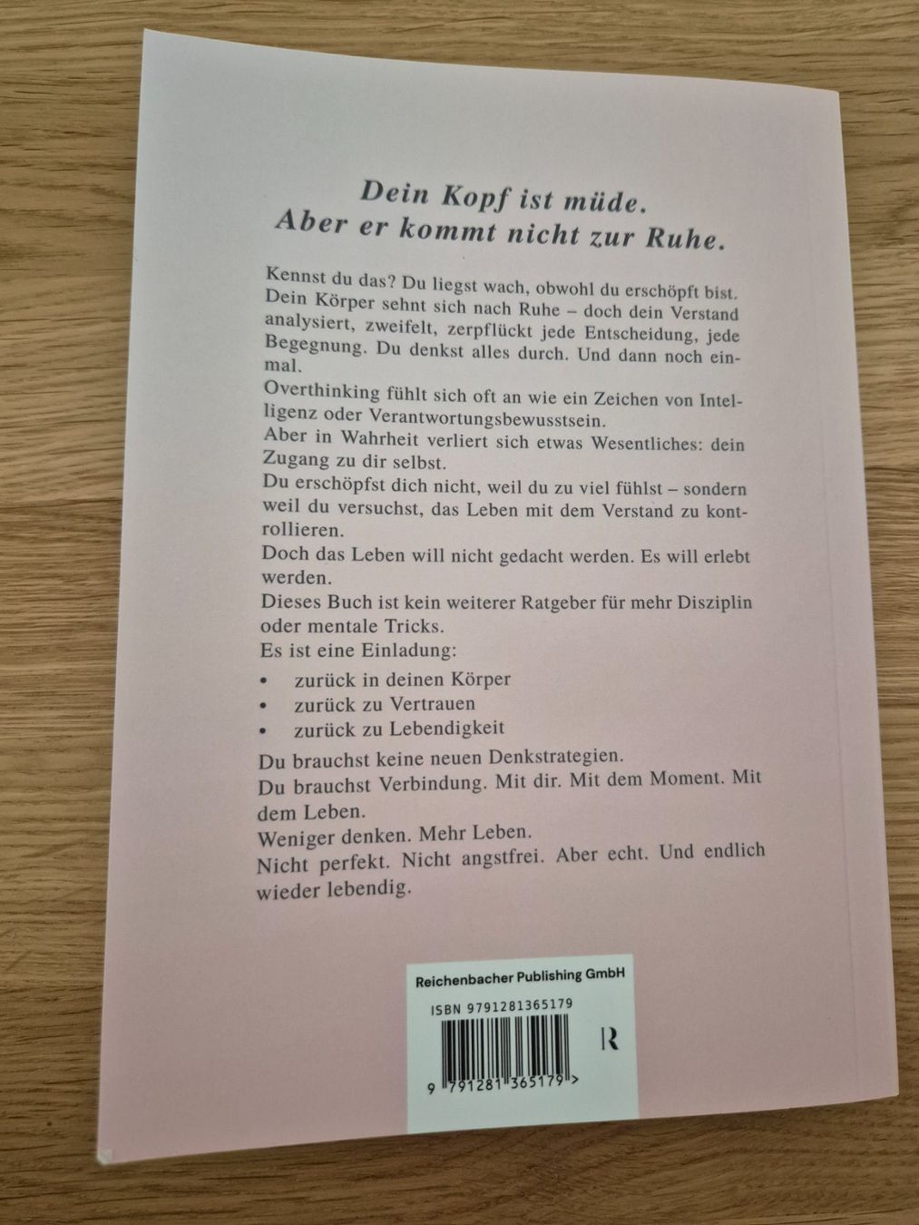 Bücher: Weniger denken, mehr Leben – Gebraucht aus Niederönz von f_j_9jlr 1