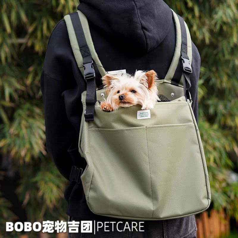 Zaini: Pet Carrier Backpack Dog Cat Front Back Carrier Green – Usato da Thalwil venduto da Derekdez 3