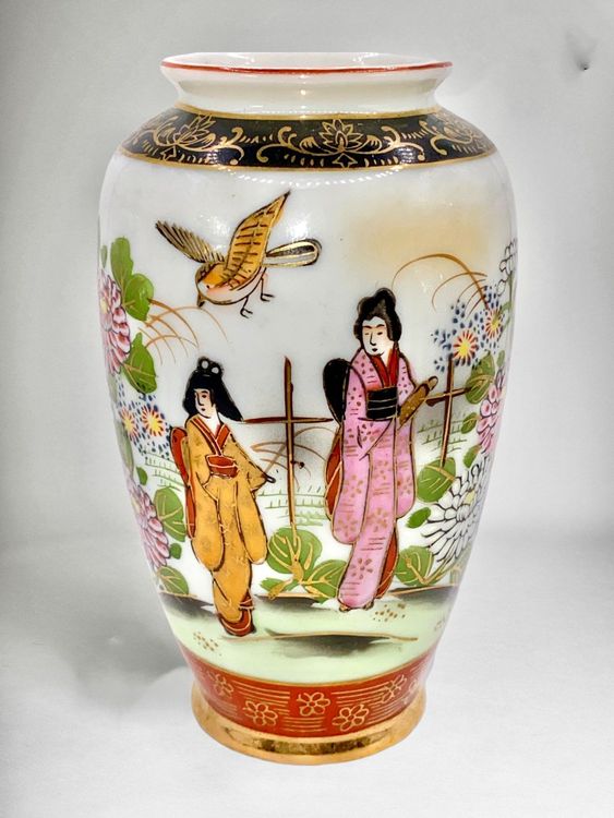 Vase ancien japonais Sinto Porcelaine Peinte à la main or Kaufen auf