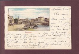 LAUSANNE - Grand Pont - Maison Mercier - 1910
