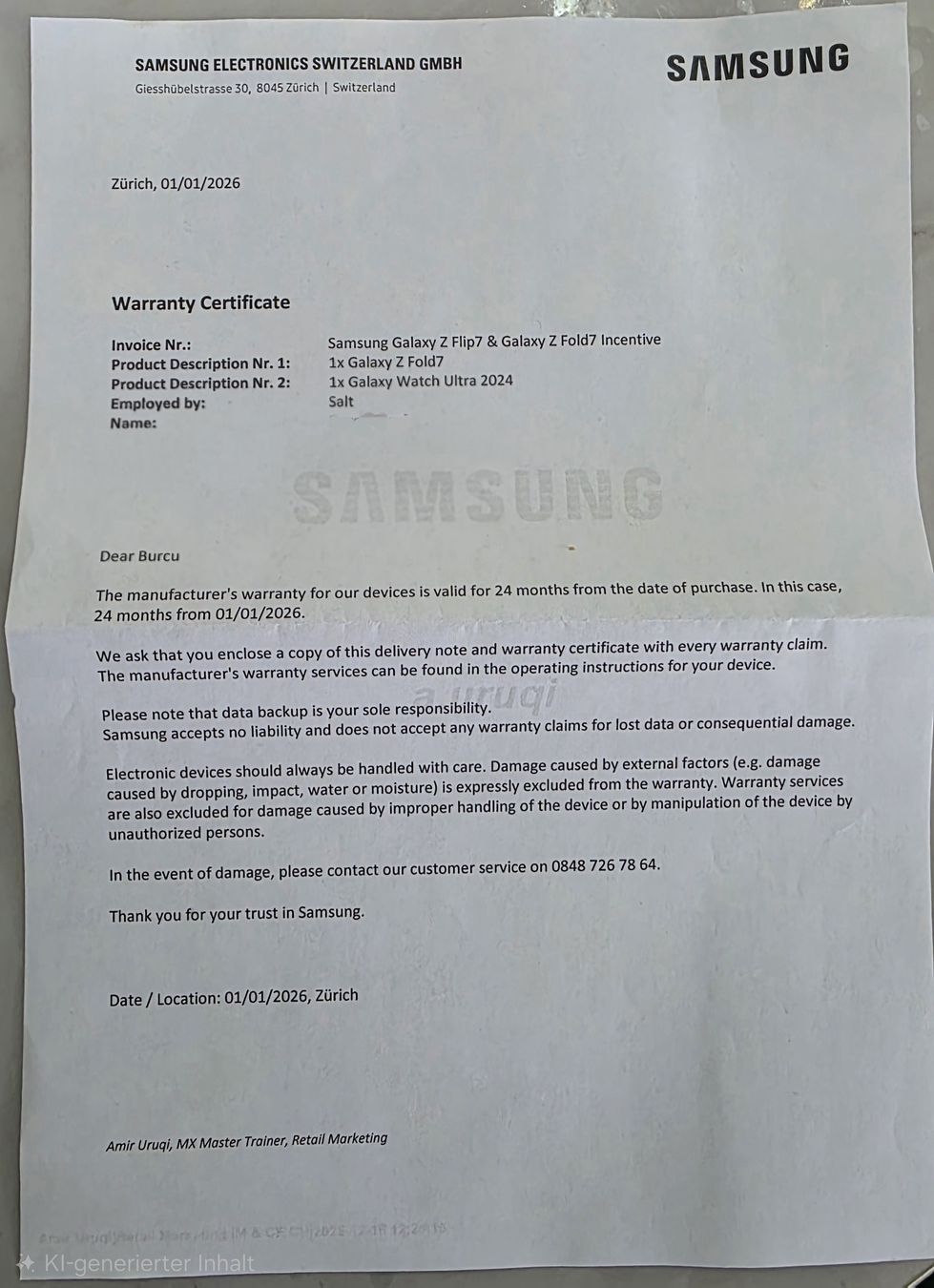 Samsung Smartwatch: Samsung Galaxy Watch Ultra – Nuovo e nell'imballaggio originale da Schaffhausen venduto da elagozlum86 2