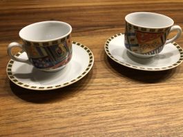2 Espressotassen, bunt