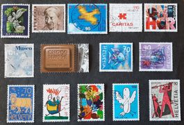 10-1-6 Divers timbres Helvetia oblitérés. Années 1996-7 etc.
