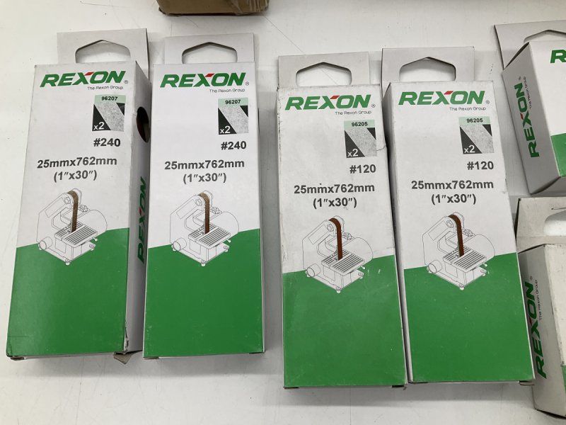 Schleifen & Polieren: Posten div. Rexon Schleifbänder – Neu und originalverpackt aus Kehrsatz von CIVOMILES 1