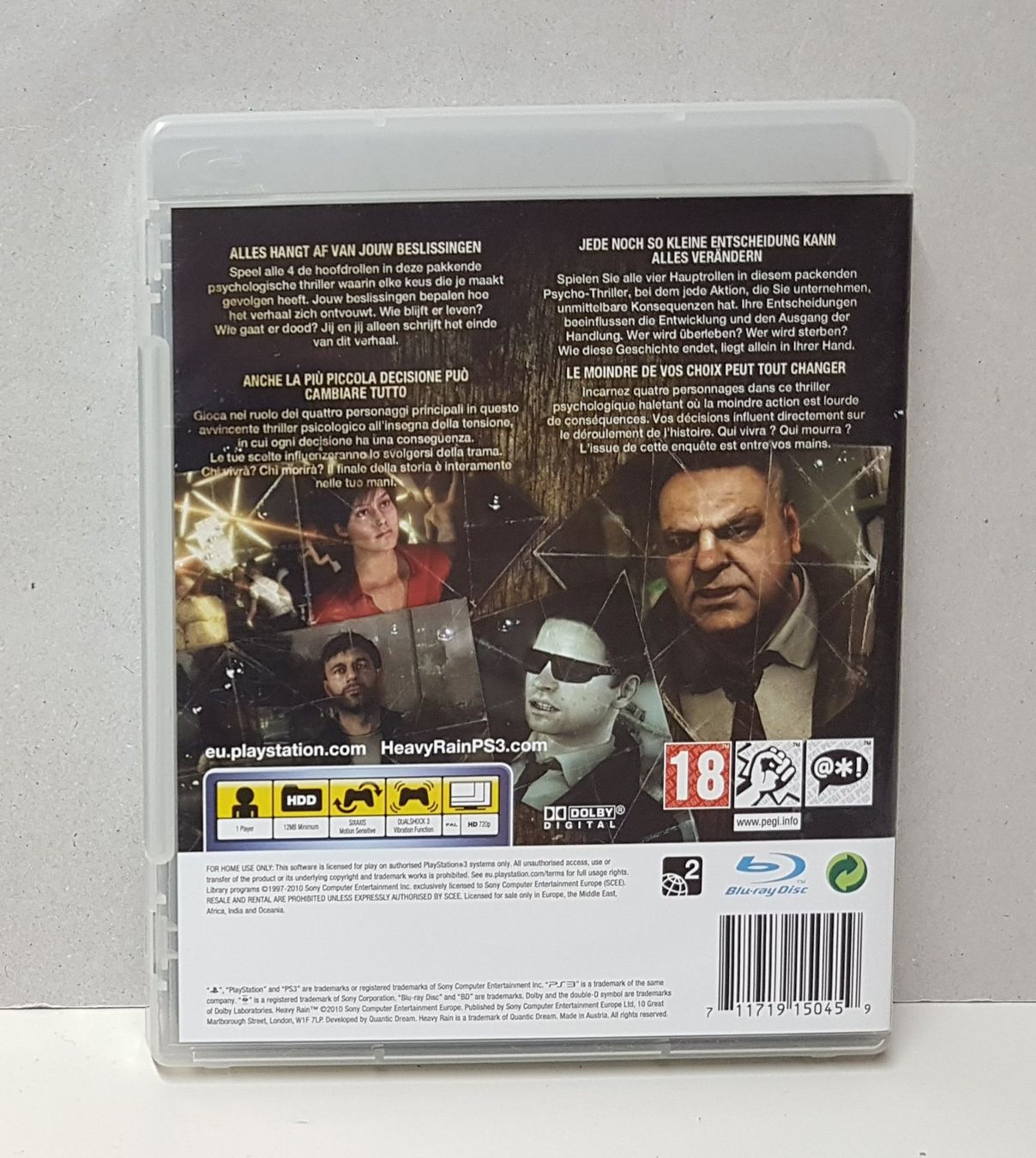Sony Giochi: Heavy Rain Psycho Triller wer wird überleben wer Sterben PS3 – Usato da Schüpfheim venduto da Games_Spielkonsolen 2