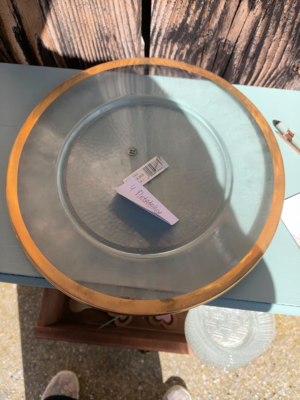 Teller: 4 ASA Selection Glas-Platzteller mit Goldrand – Gebraucht aus Wimmis von chr_7qkv