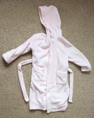 Flauschiger Girl Bademantel Grösse 122/128