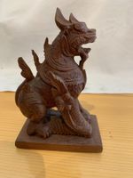 Holzfigur Balinesischer Löwen-Drache der Insel Bali Indones.