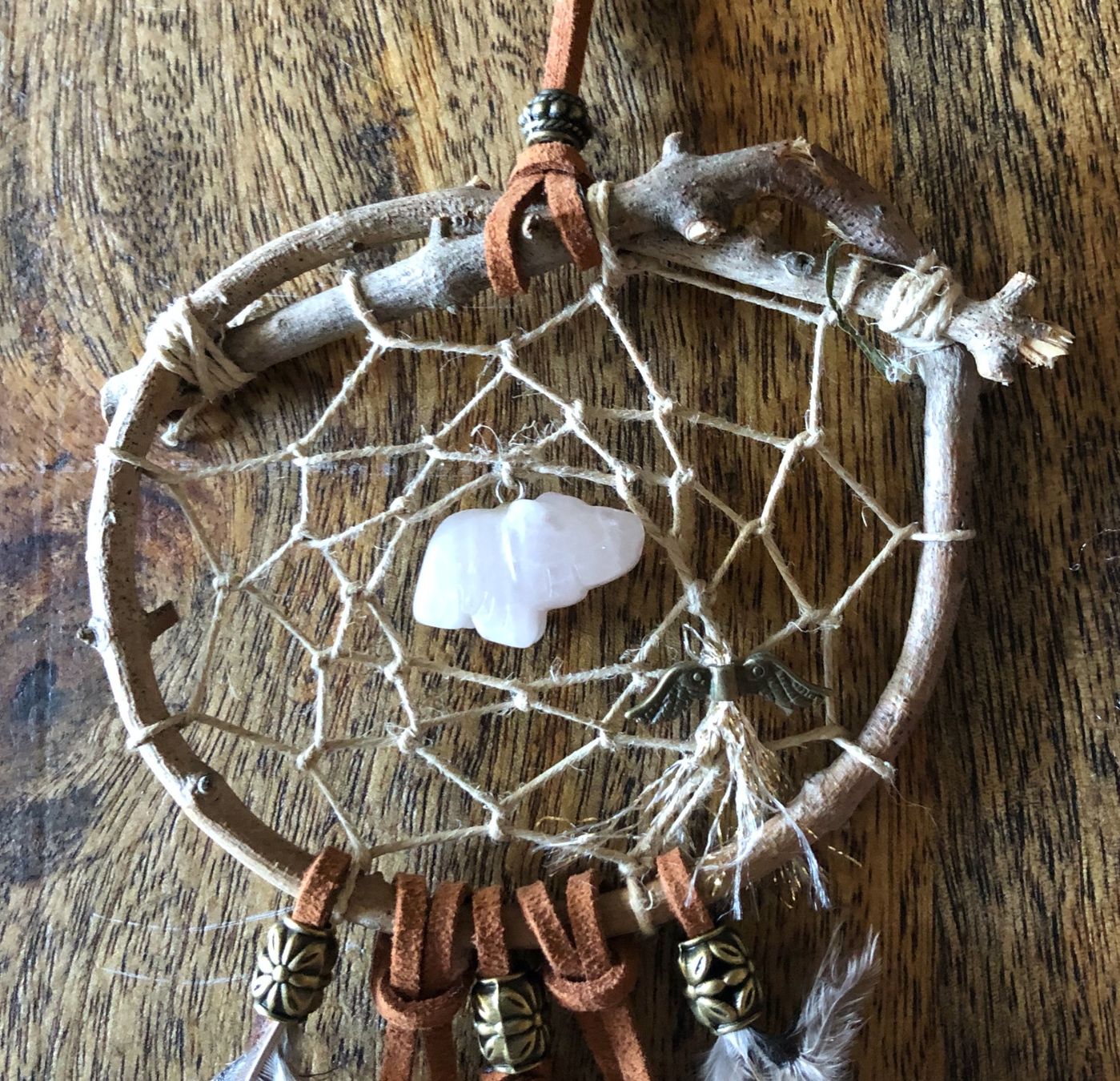 Alle Dekorationen: 2 Stk. handgemachte, kleine Traumfänger - Boho Geschenkidee – Neu und originalverpackt aus Ittenthal von Hwaggis 1