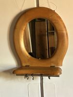 Garderobe speziell Spiegel von WC Brille Alt Eiche