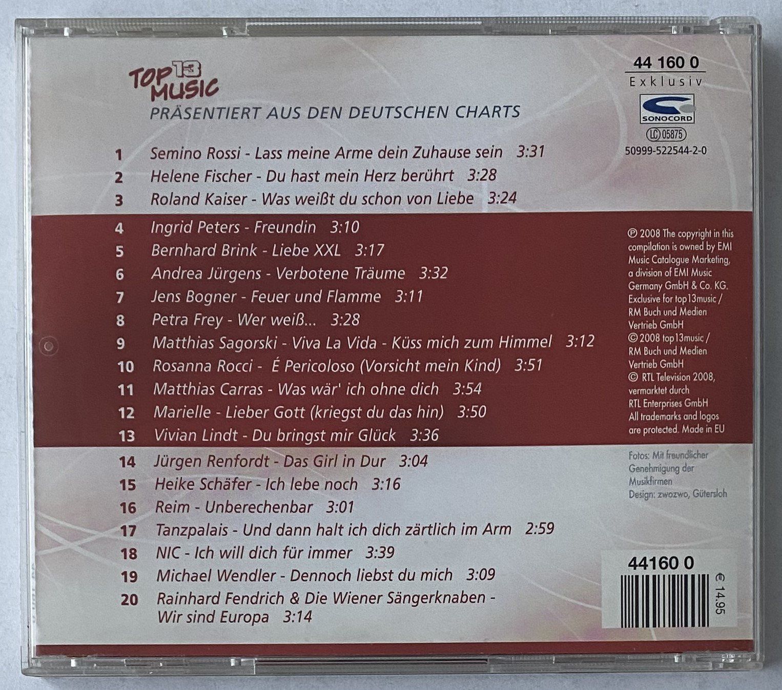 CDs: Top 20, Die Deutsche Hitparade 2/2008 – Gebraucht aus Flums von Asquillo 1