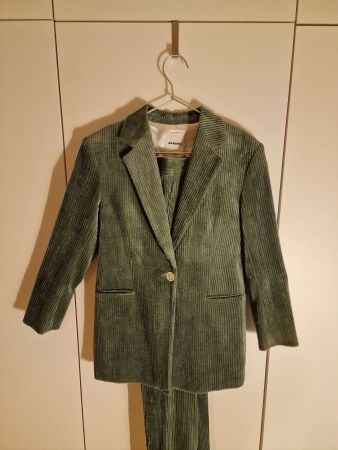 Sandro Cord-Anzug Zweiteiler grün Blazer & Hose
