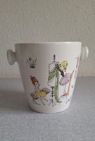 Übertopf, Eiskübel mit Schneiderinnen Motiv, Vintage
