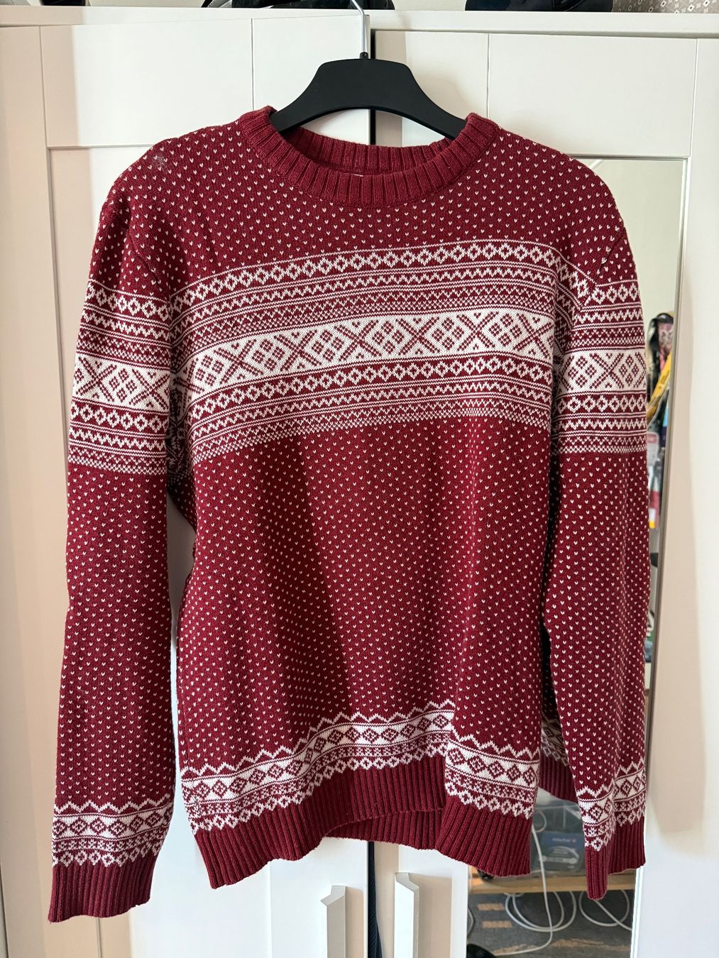 Selected Pullover & Sweatshirts: Selected Homme Rot-Weisser Pullover – Grösse M – Gebraucht aus Winterthur von Dawinchi 3