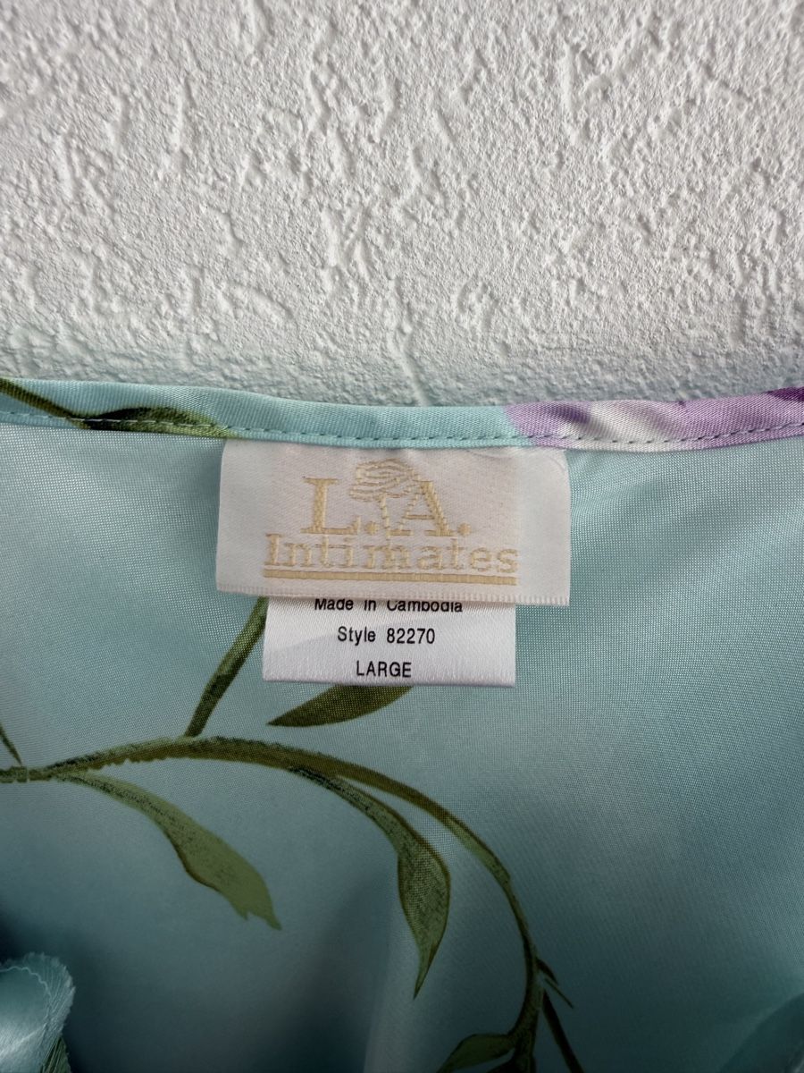 Top: Nuisette L.A. Intimates bleu fleurs taille L  – Nuovo (secondo la descrizione) da Champéry venduto da mag_zt5z 2