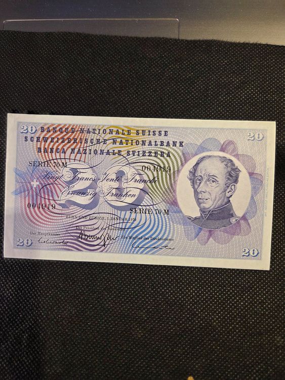 CH 20 Fr. Note ungef. Jan. 1970 (Neu (gemäss Beschreibung)) in Muri AG ...