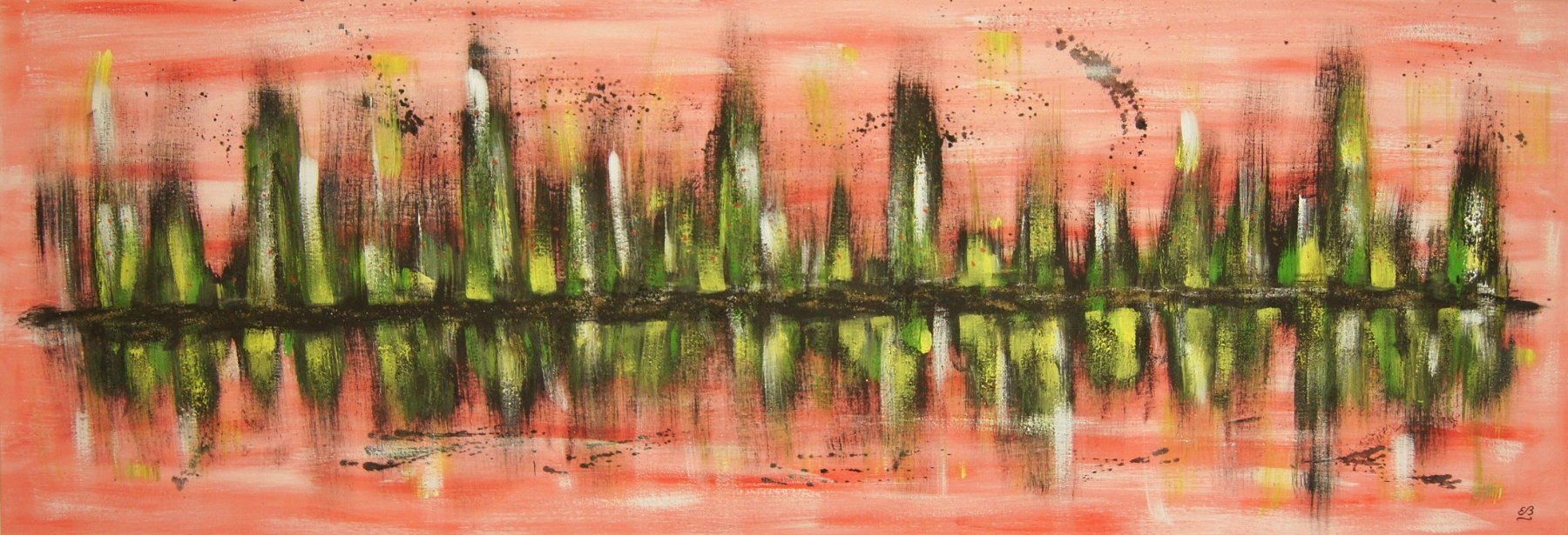 Dipinti: Grosses Gemälde: Skyline – Nuovo (secondo la descrizione) da Fribourg venduto da erw_68dx