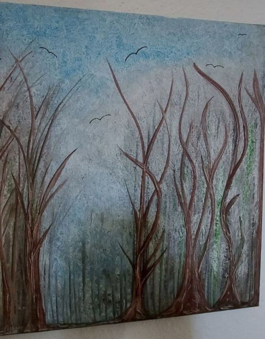 Dipinti: Gemälde "Herbstwald,handmade 55×46 – Nuovo (secondo la descrizione) da Riehen venduto da Steinbock1970 3