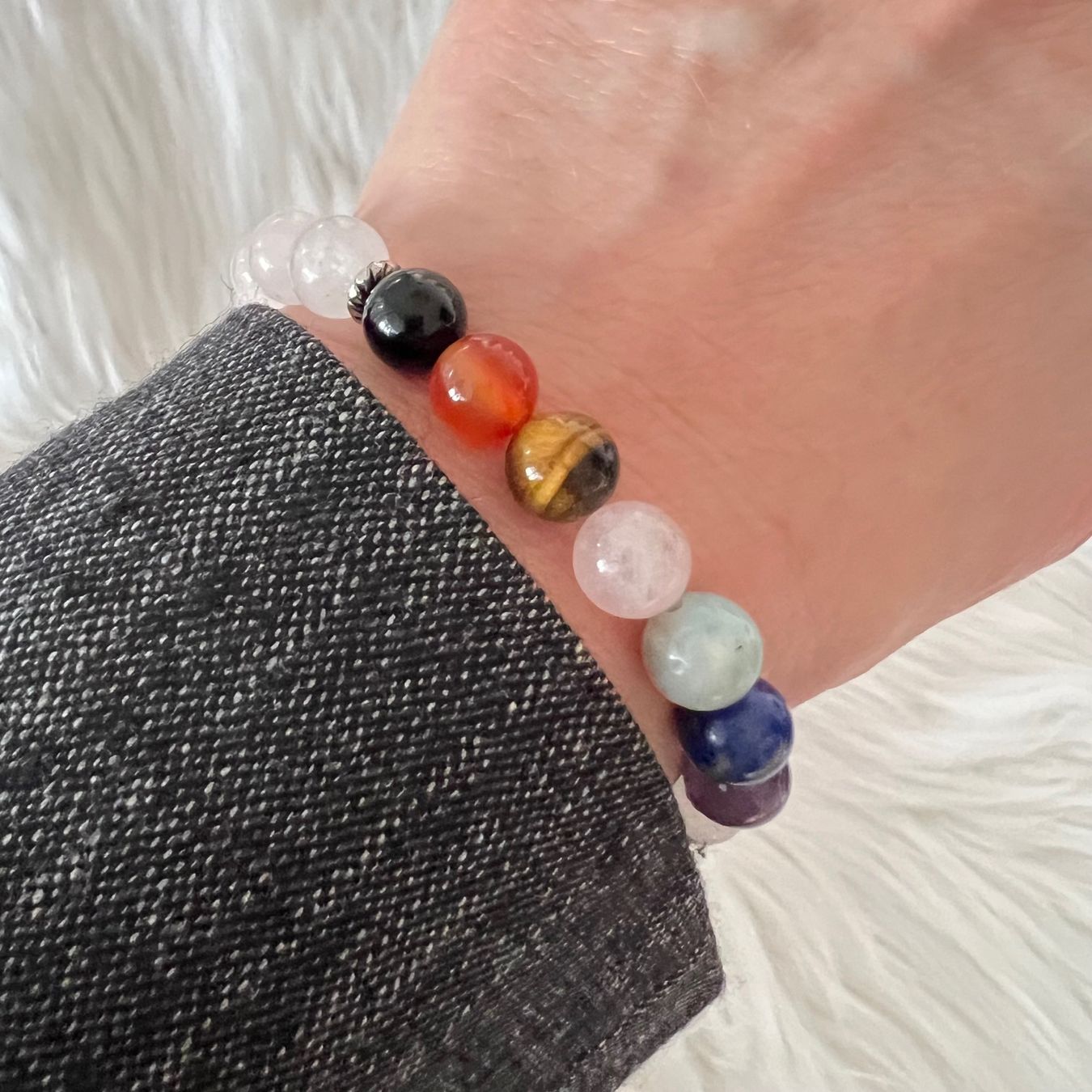 Bracciali & Braccialetti: Bracelet 7 chakras - base cristal de roche – Nuovo e nell'imballaggio originale da Pully venduto da sunaddict 3