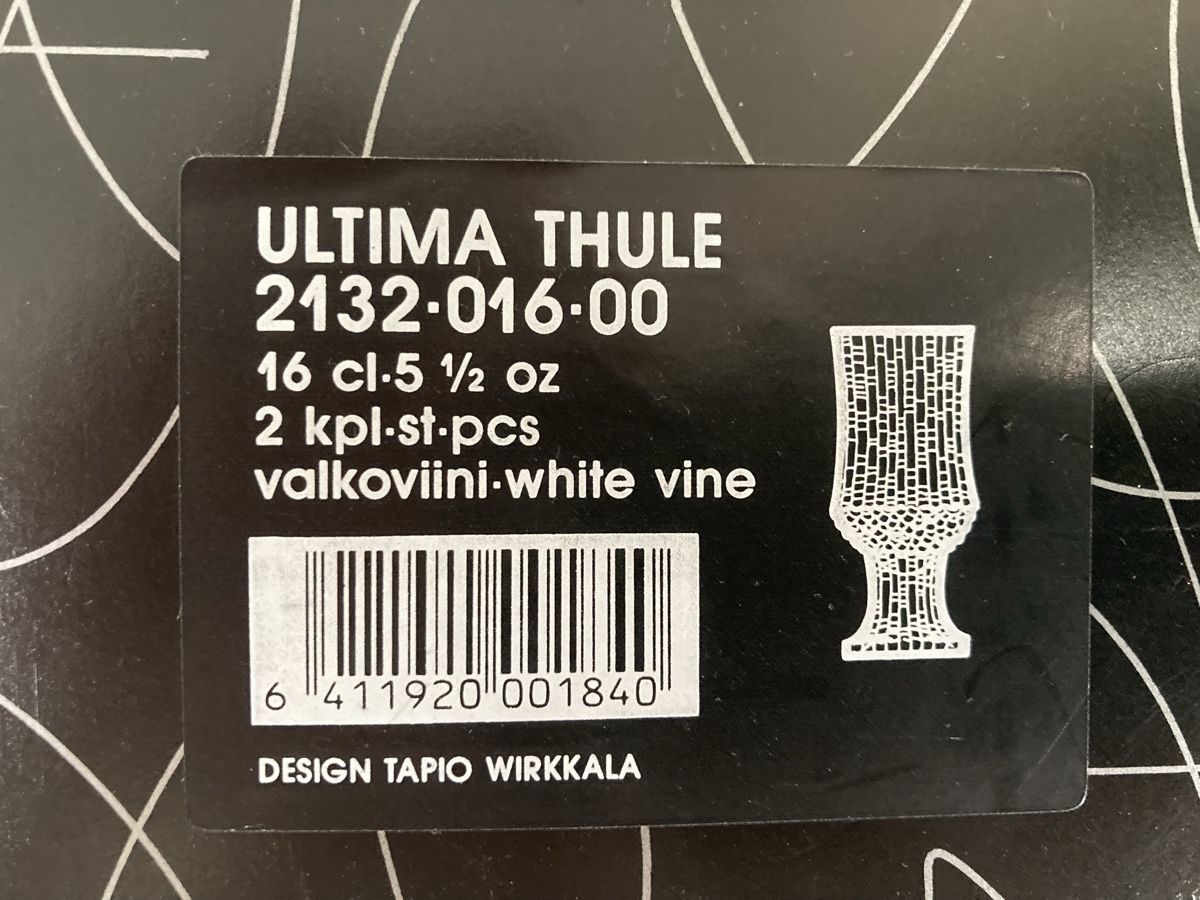 Iittala Bicchieri: Iittala Ultima Thule 2 white wine glasses – Nuovo e nell'imballaggio originale da Winterthur venduto da niemim 4