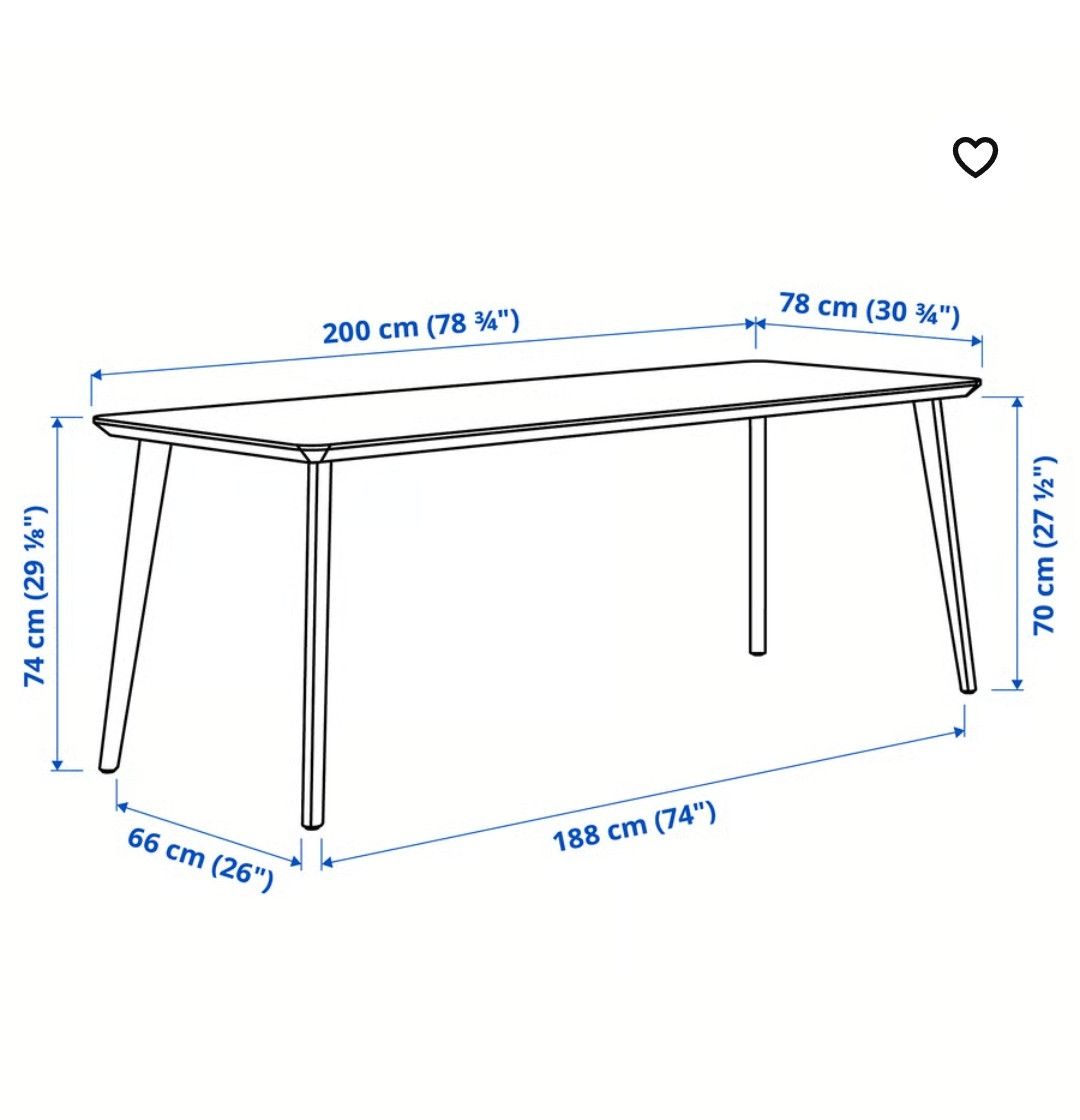 Ikea Tables: Tisch 200x78cm – D'occasion à Solothurn par Zuechel 2