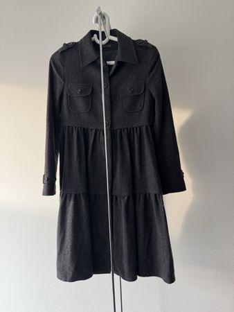 Dorothee Vogel Wool Cashmere Blend Coat - Size 36 - Grey
