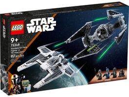 LEGO Star Wars Mandalorian Fighter vs TIE interceptor (75348