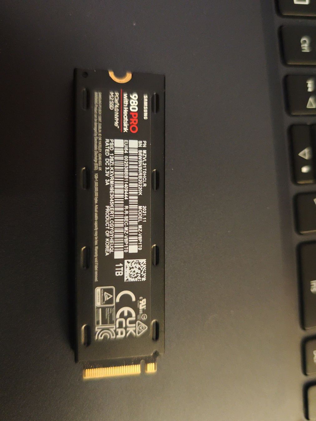 Samsung Dischi rigidi: Samsung SSD 980Pro heatsink 1TB – Usato da Orbe venduto da sal_6trl 2