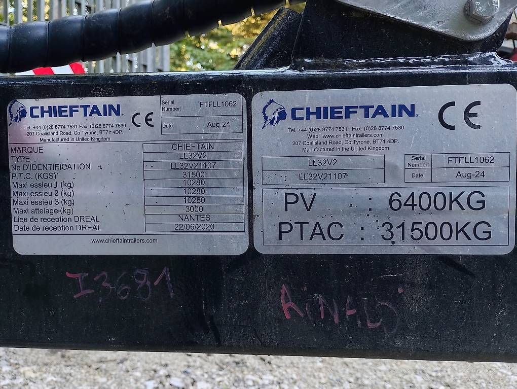 Rimorchi: Remorque Chieftain porte engin forestier 31.5 to – Usato da Chaumont venduto da maelscherten 1