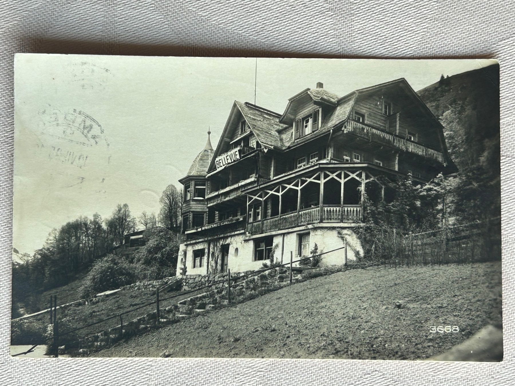 Cartes postales: SG Amden am Wallensee, Kurhaus Bellevue, 1925 – D'occasion à Gächliwil par H-PL