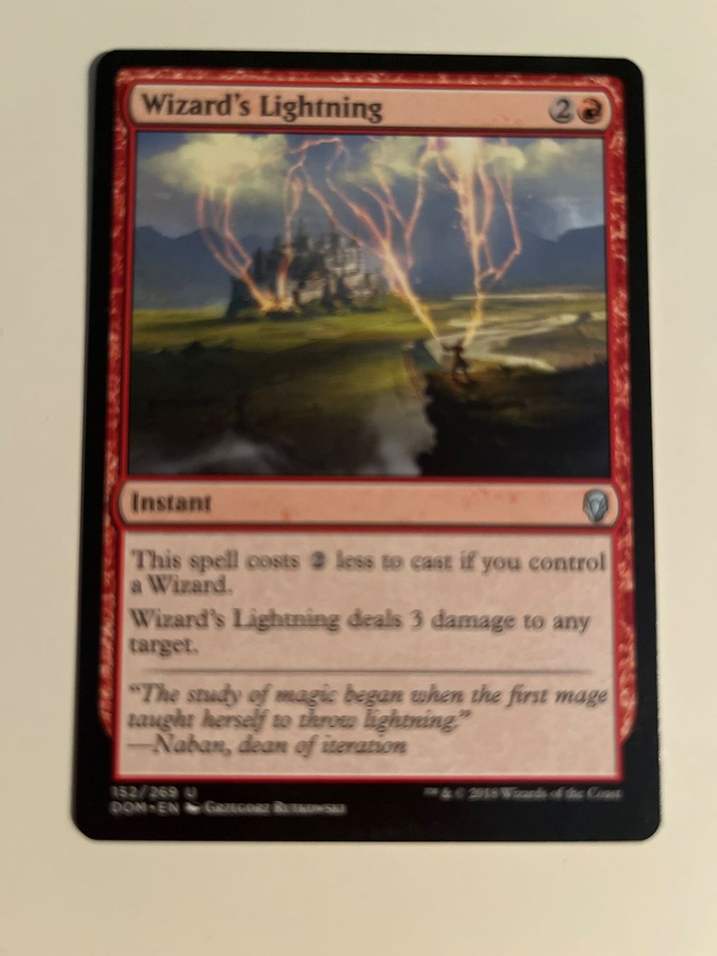 Magic The Gathering Carte collezionabili: 1 x Wizard's Lightning - Magic: The Gathering - MtG – Usato da Kriens venduto da Shadi1980