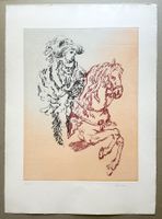 GIORGIO DE CHIRICO – Page zu Pferd, 1972 – Radierung