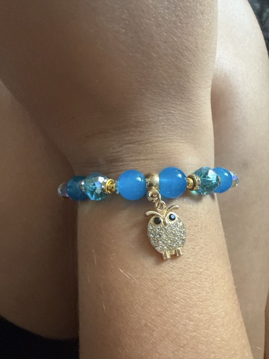 Armbänder & -reifen: blaue Armkette mit Eule – Gebraucht aus Winterthur von fabi1896 1