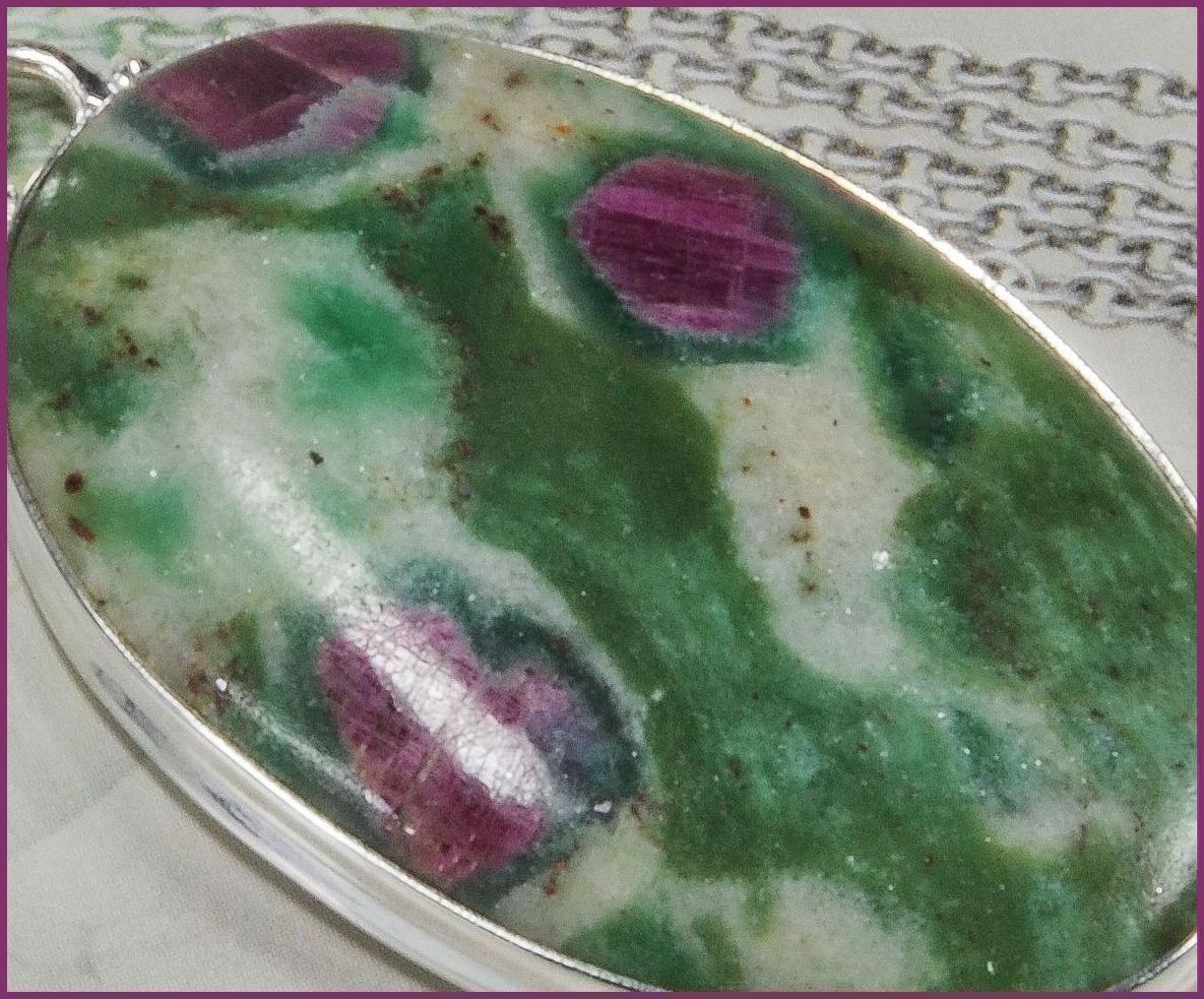 Ciondoli: RUBY ZOISITE, Rubin-Zoisit Anhänger 925 Silber – Nuovo e nell'imballaggio originale da Oberglatt ZH venduto da Goldfee1 1