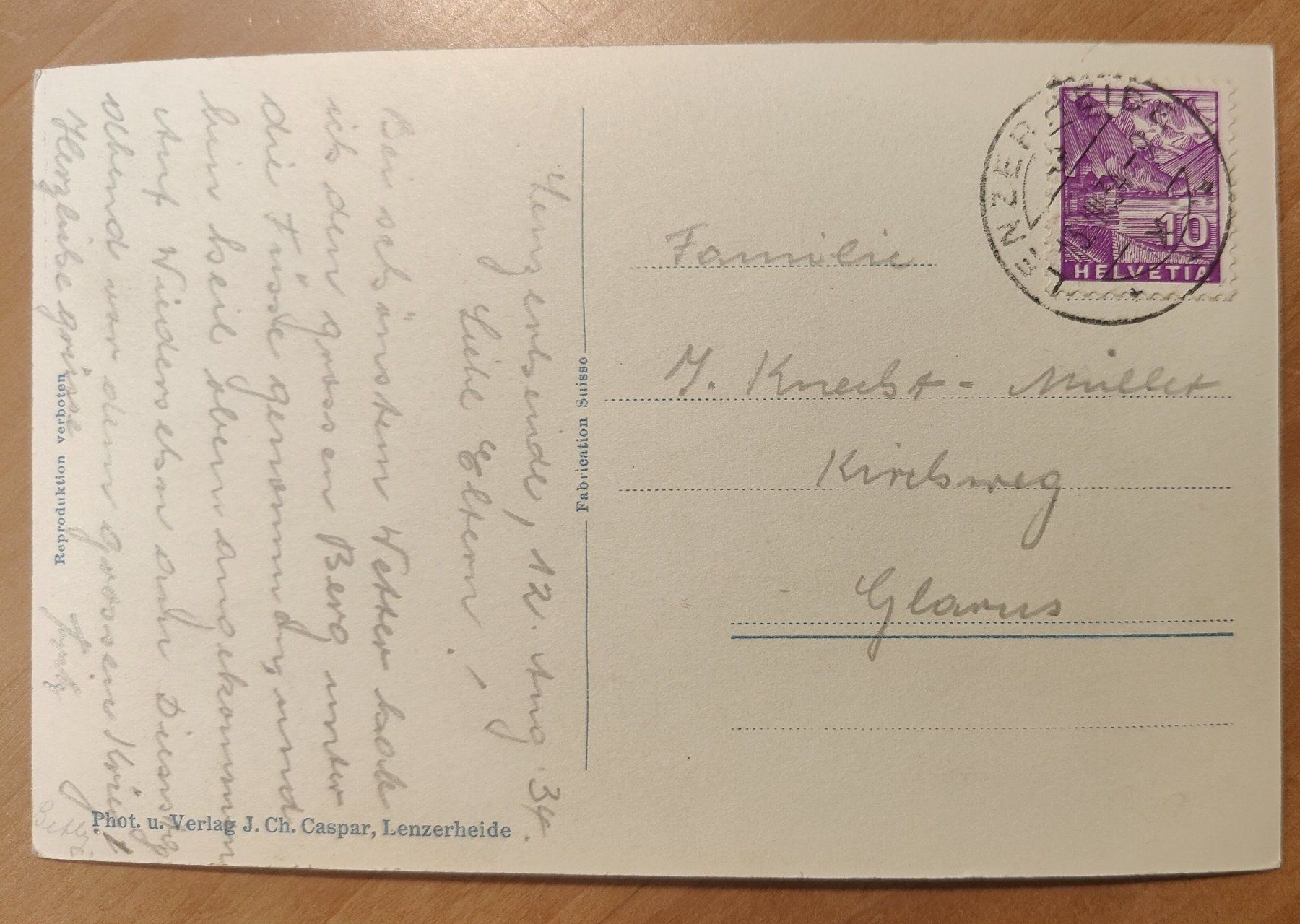 Cartoline postali: Lenzerheide Wasserfall um 1930 – Usato da St. Erhard venduto da Chaeferli6 1
