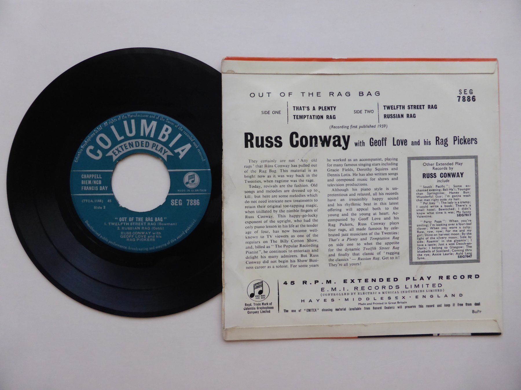 Dischi in vinile: VINYL SINGLE  EP  RUSS CONWAY – Usato da Küssnacht am Rigi venduto da Mondkinder 1