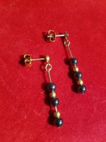 Vintage schöne Ohrstecker herrliche echte Halbedelsteine