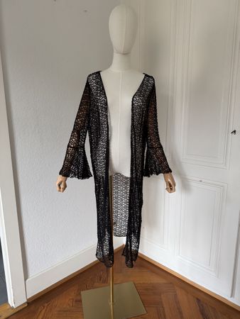 Black Crochet cover up - Perfect for Summer