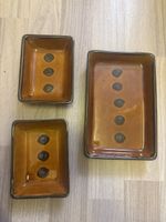 Contenitori in ceramica Staffel Stoneware marrone set di 3